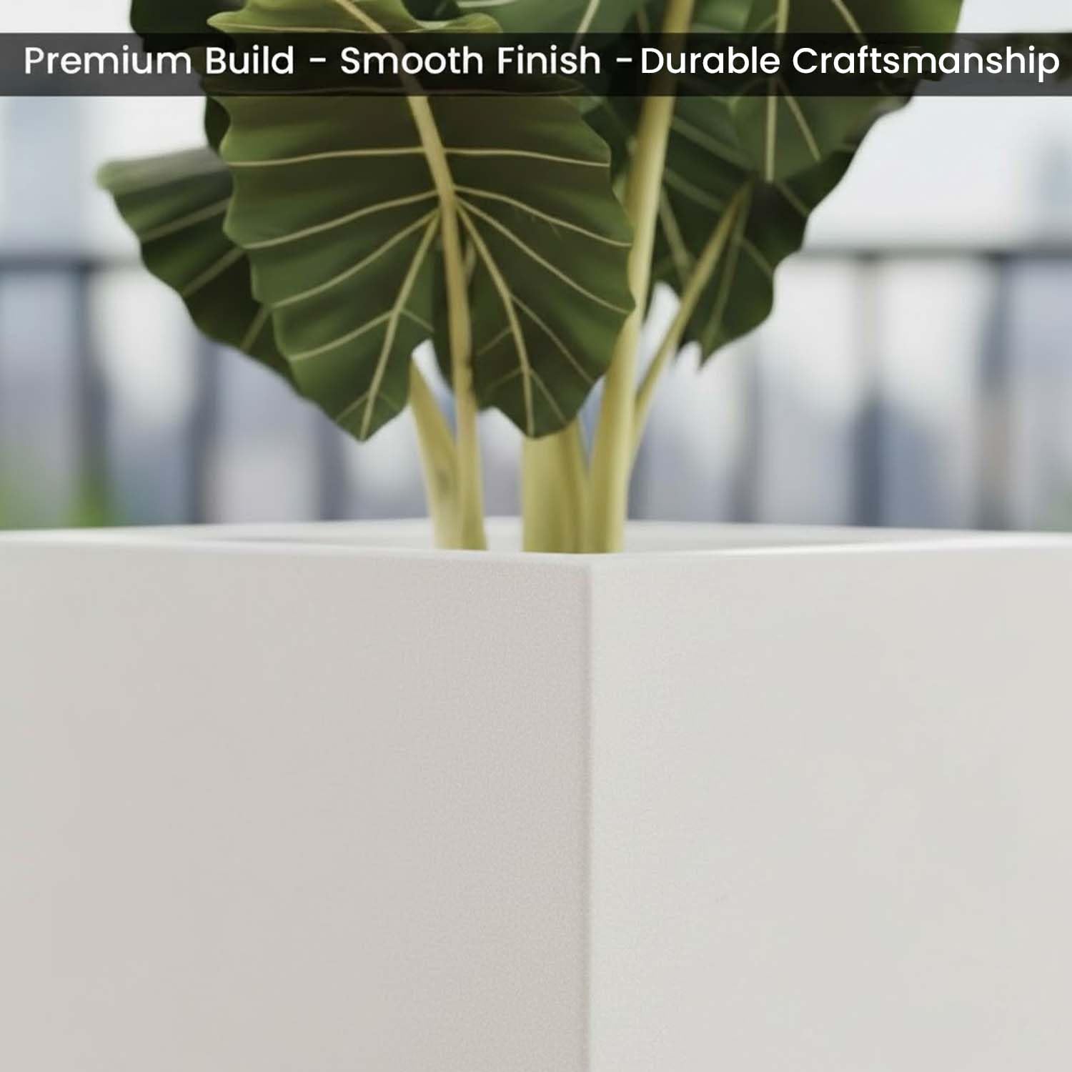 Go Hooked 12 Inch Cube Planter - Durable Outdoor Flower Pot -4