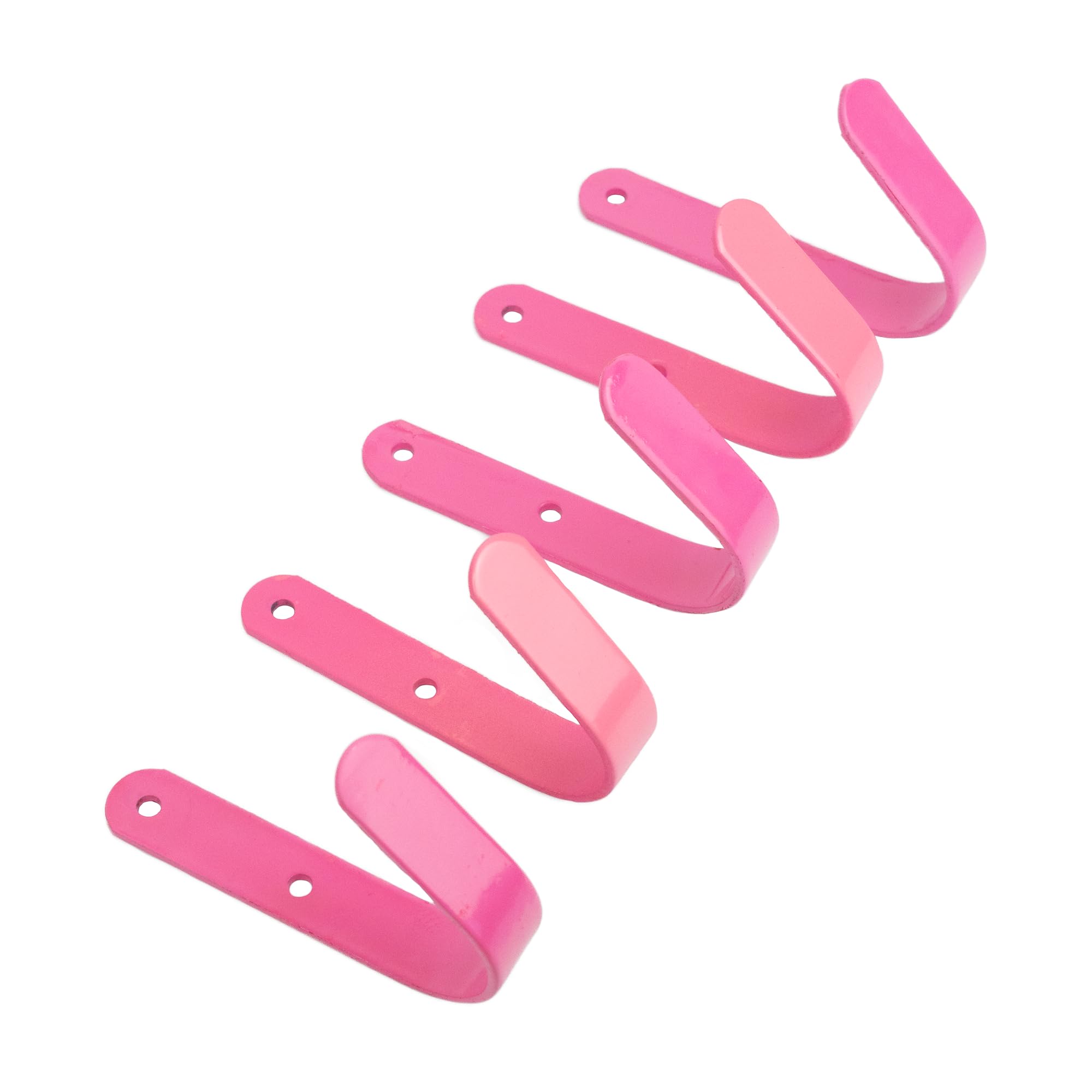 GS Equestrian & Country Tack Room Hooks – Metal Wall Mounted Hooks for Bridles, Headcollars & Tack Storage (Pack of Hooks) (Pink, One Size)