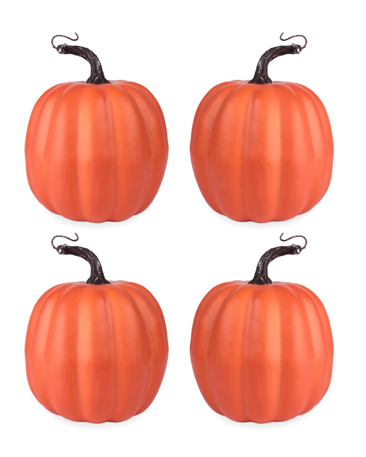 vensovo 6 inch orange artificial pumpkins 4-pack