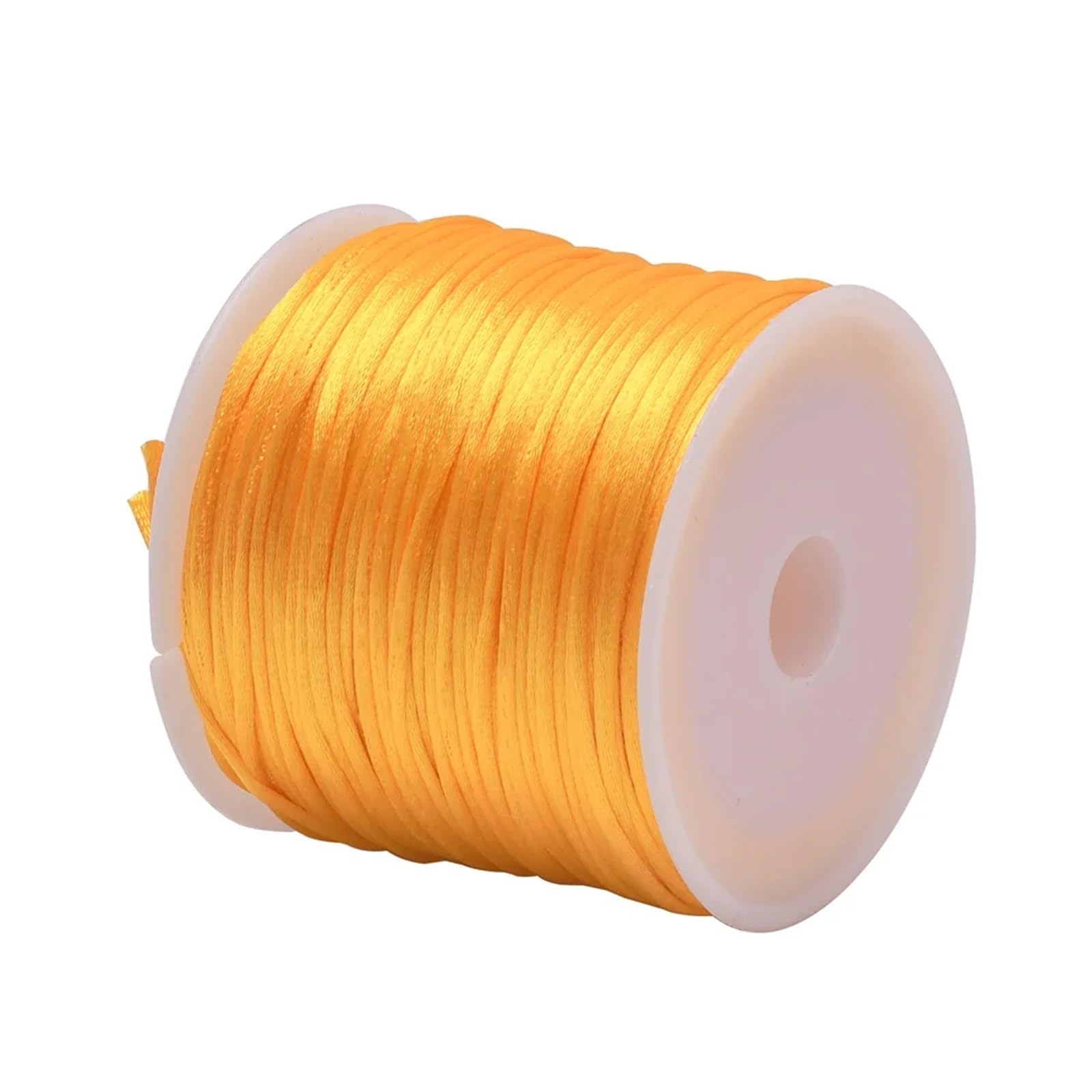 Elastic String for Bracelets 20Roll for 1.5mm Crafts Satin Rattail Cord from Nylon for Chinese Knot, Macramé, Trim, Jewelry Making 24 Yards(Gold)