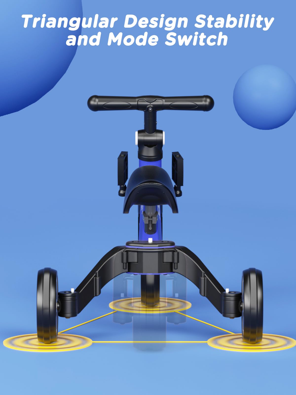 XJD 3 in 1 Laufrad Dreirad, Kinder Dreirad ab 1 Jahr, Laufräder Lauffahrrad mit verstellbarem Sitz und Lenker, Lauflernhilfe mit abnehmbares Pedal, Baby Fahrrad von 1-3 Jahren Jungen Mädchen (Blau)