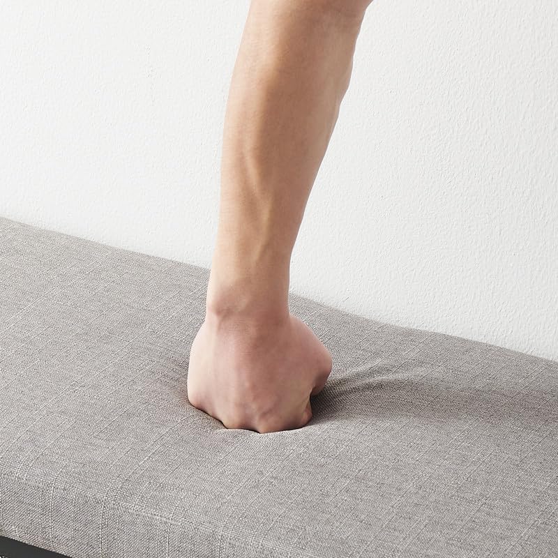 PULLAFUN 3-Tier Shoe Rack for Entryway, Shoe Bench with Foam Padded Seat, Metal Frame, Small Shoe Organizer with Storage for Indoor Entrance Hallway Bedroom Living Room, Gold