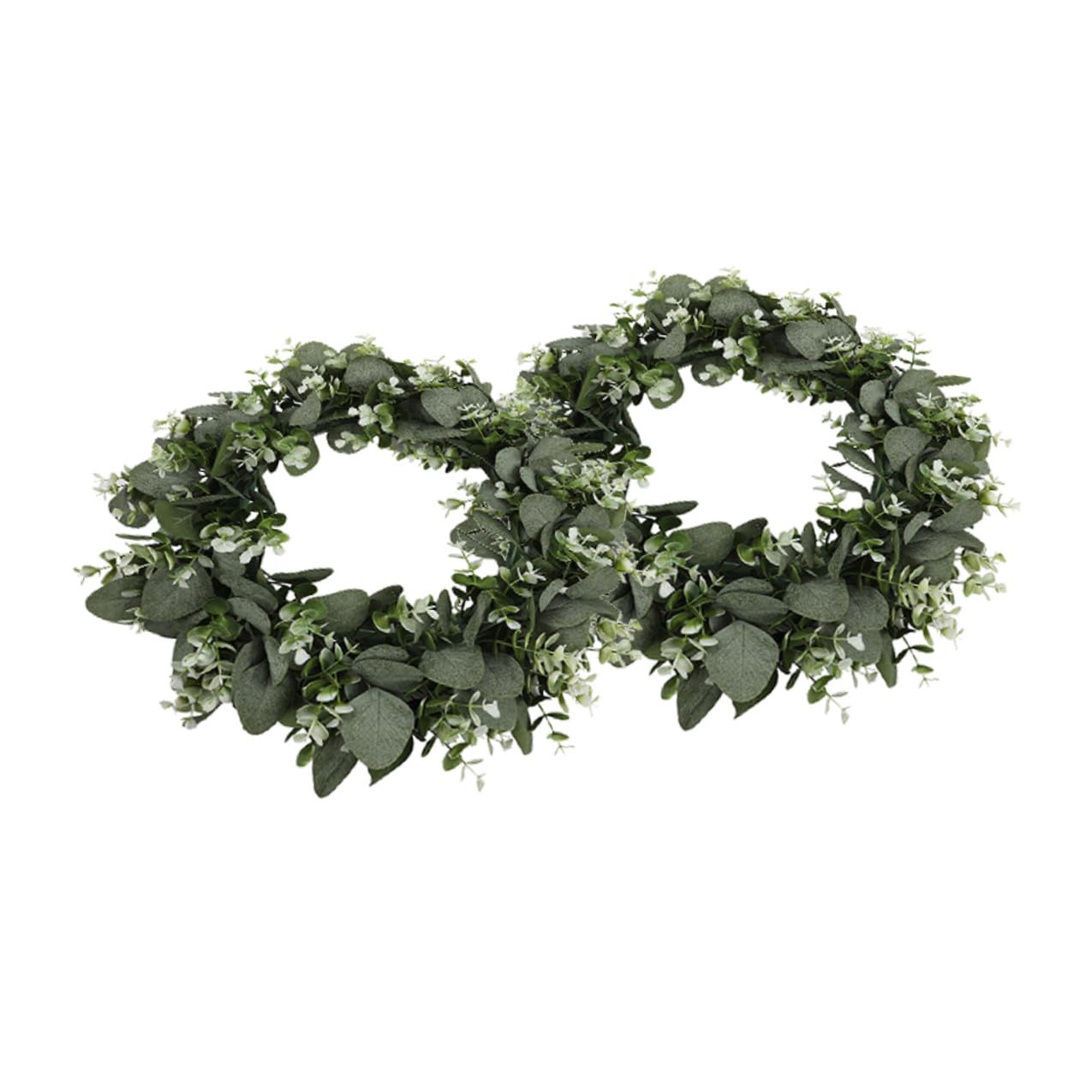Couronne artificielle eucalyptus lot de 2 plantes vertes realistes interieur exterieur