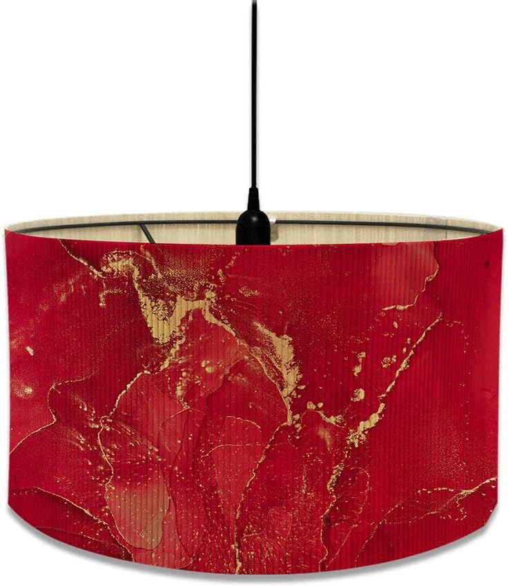 Modern Drum Pendant Table Lamp Ceiling Light Shade, European Marble