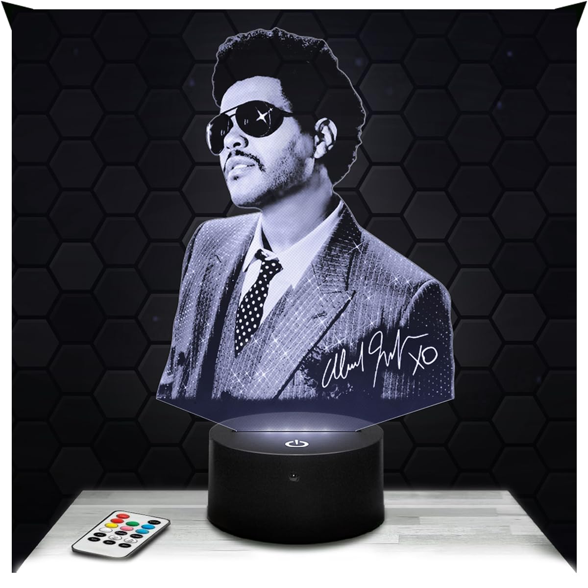 Lampephoto.fr - Lampada 3D The Week end Decorazione Collezione Cantante Pop Canadese Idea Regalo Uomo Donna Oggetto The Weekend Luce Notturna Tattile, Decorazione Camera, Idee Regalo Uomo Donna TOP