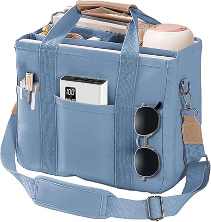 Stylishe Canvas Tragetasche Mit Vielen Taschen - Perfekte Alltagsbegleiterin