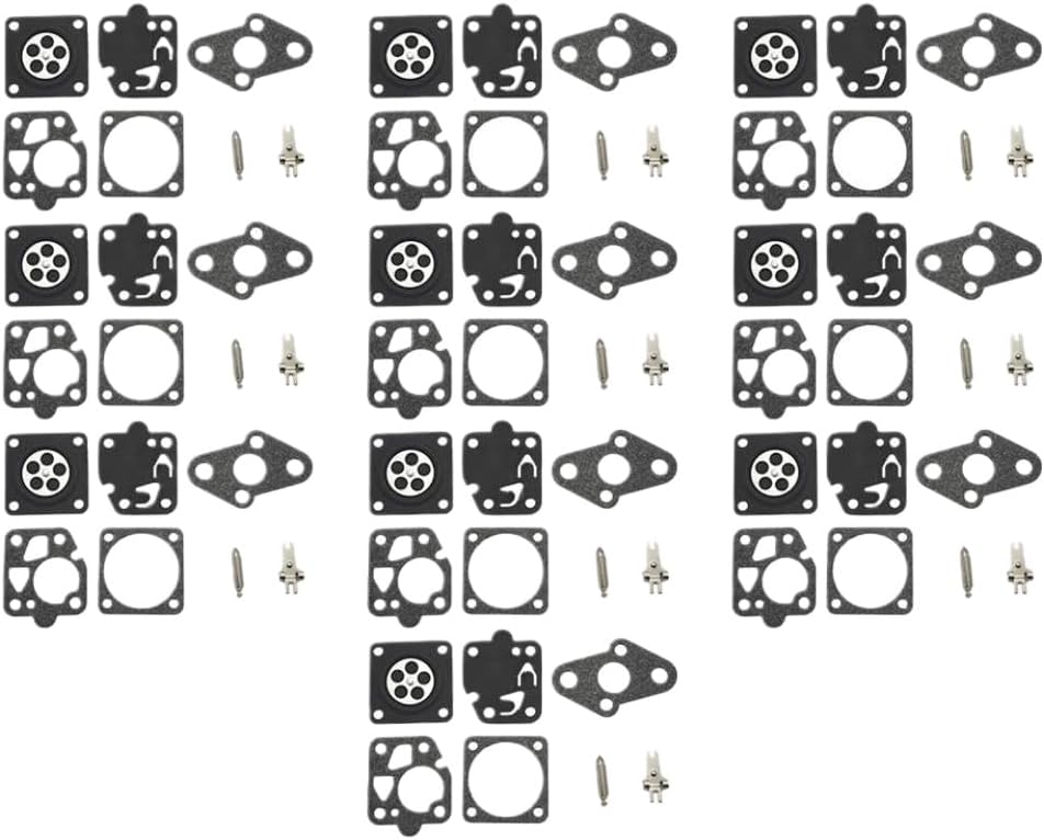 10pcs Carburetor Repair Rebuild Diaphragm Kit Compatible With TG20 TG24 TG25 TG33 TD24 TD25 TD33 TD40 TD48
