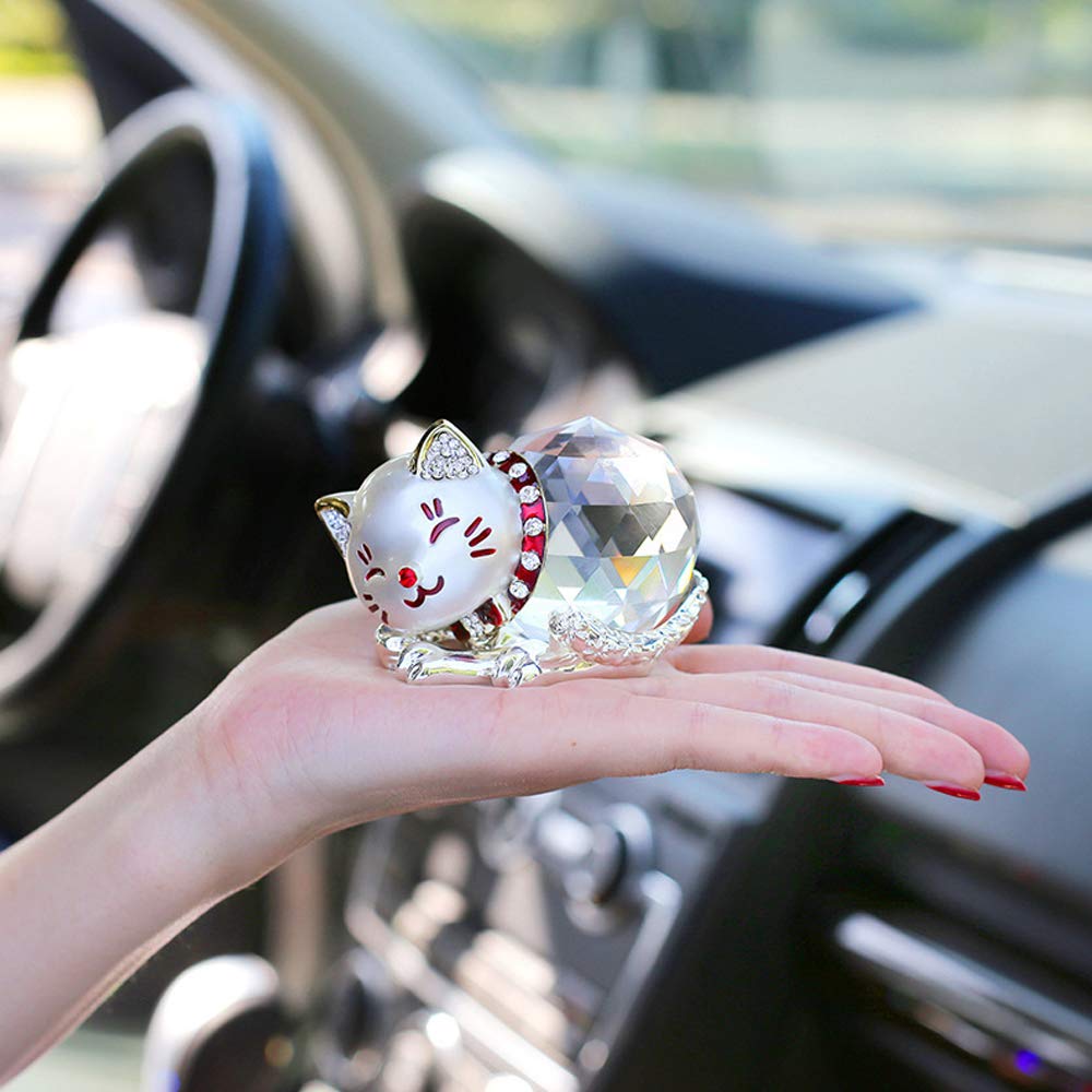 天然水晶 招き猫 332g 　高さ約10.5cm　幅約5.5cm　　　MTA522 天然水晶 招き猫 11点セット 瑪瑙の板付き 〔5523〕：特別室