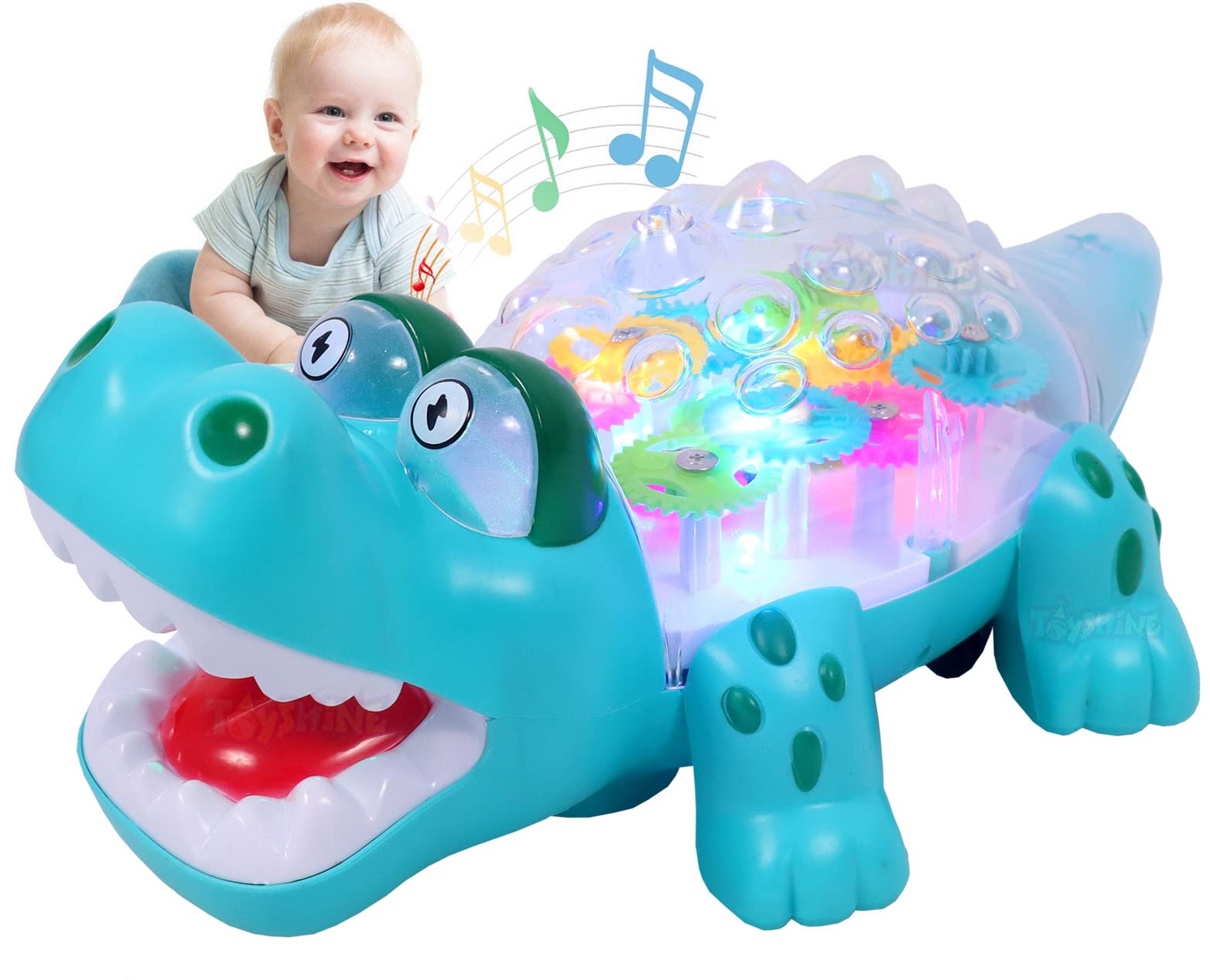 Toyshine Geared Crocodile Concept Musical and 3D Lights Kids Transparent Toy, Toy for 2 to 5 Year Kids Baby Toy, Multicolor (B09TZSX1N3) Amazon Price History, Amazon Price Tracker