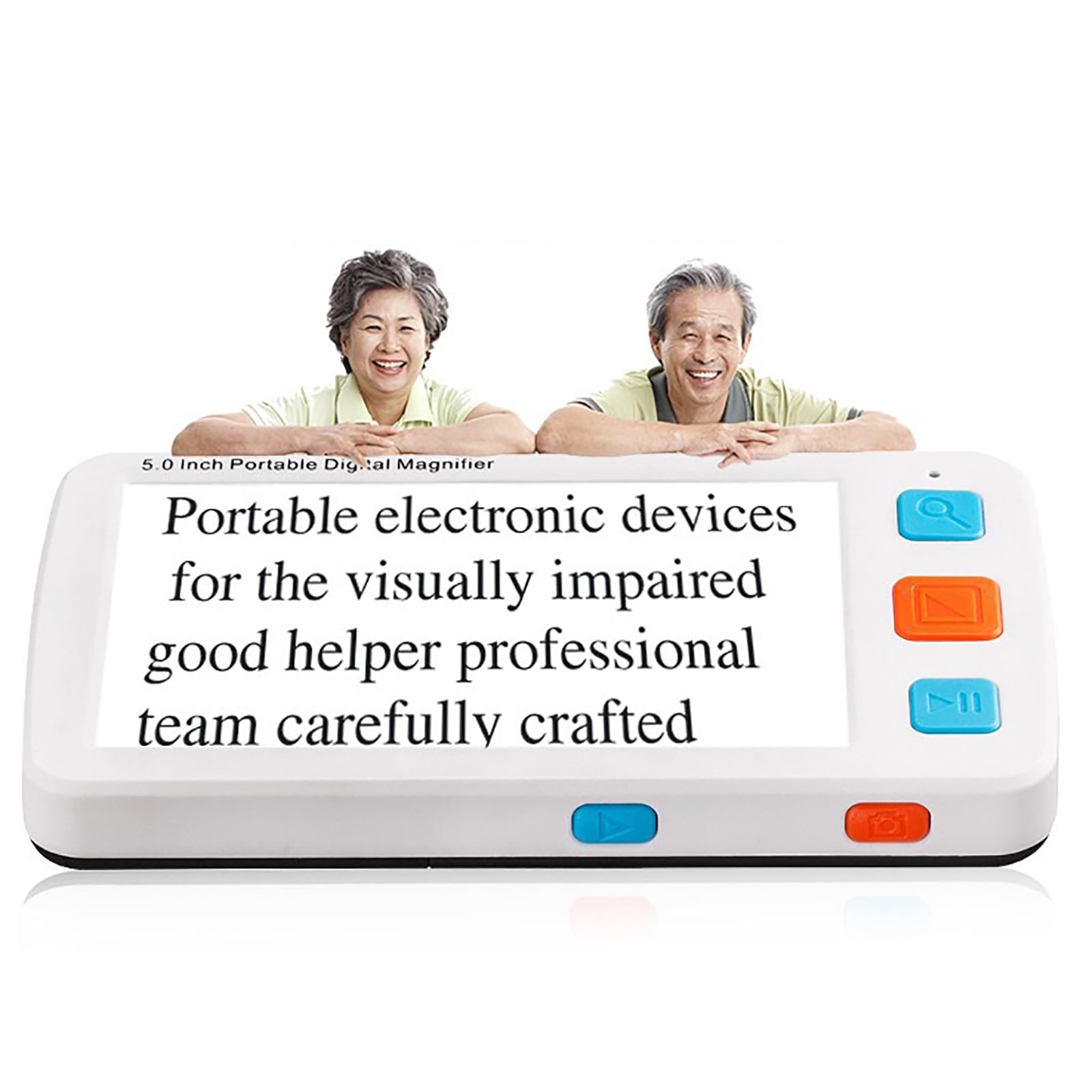 Loupe vidéo numérique, aide à la lecture électronique portable avec zoom 4X-32x, 17 modes de couleur, sortie AV vers TV, écran de 5 pouces pour lecture et écriture basse vision
