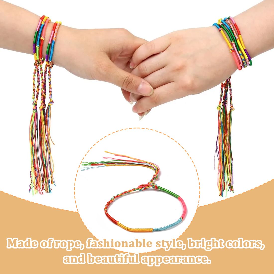 Keboyoe 14 Pezzi Braccialetto Dell'amicizia Intrecciato Multicolore Braccialetti Amicizia Intrecciato Regolabile Braccialetti Tessuti Fatti a Mano per Ragazze, Donne, Bambini