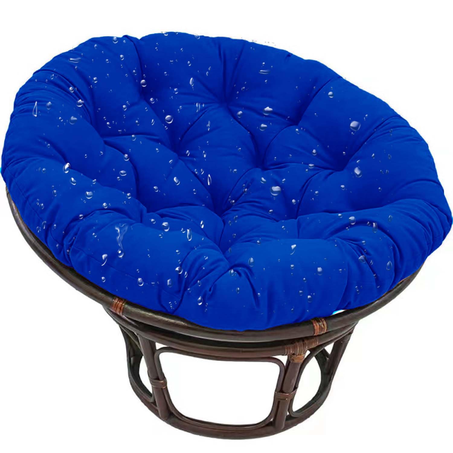 Cuscino per sedie a dondolo rotondo, spesso cuscino per sedie a dondolo in rattan, cestino da appendere in rattan, ricambio per giardino, balcone e soggiorno, 70 x 70 cm