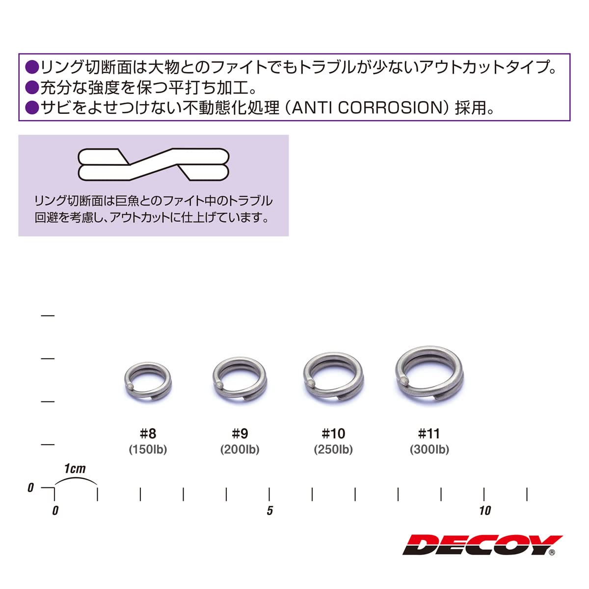 Katsuichi Decoy R-5 Split Ring Heavy Class #9 Silver