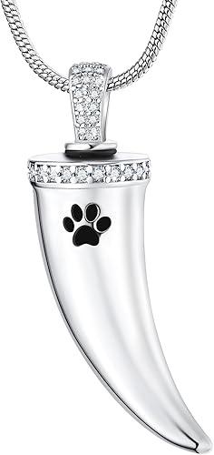 Fanery sue Pet Ashes Necklace Cremation Jewelry Pet Memorial Gifts Heart Pendant for Loss of Dog Cat Pet Urn Necklaces Rainbow Bridge Keepsake disponible en Yaxa Peru