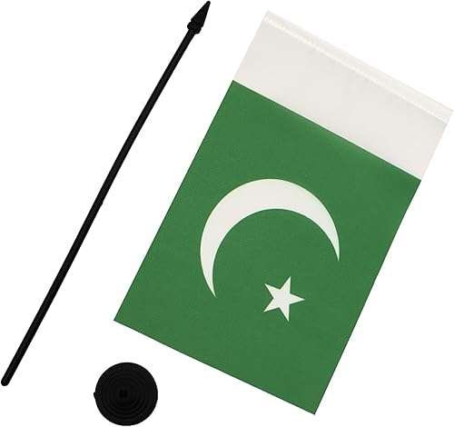 Miniatura 228 de Bandera de la bandera del Líbano de AZ, 3.9 x 5.9 in, bandera de escritorio libanesa, 5.9 x 3.9 in, barra y base de plástico negro