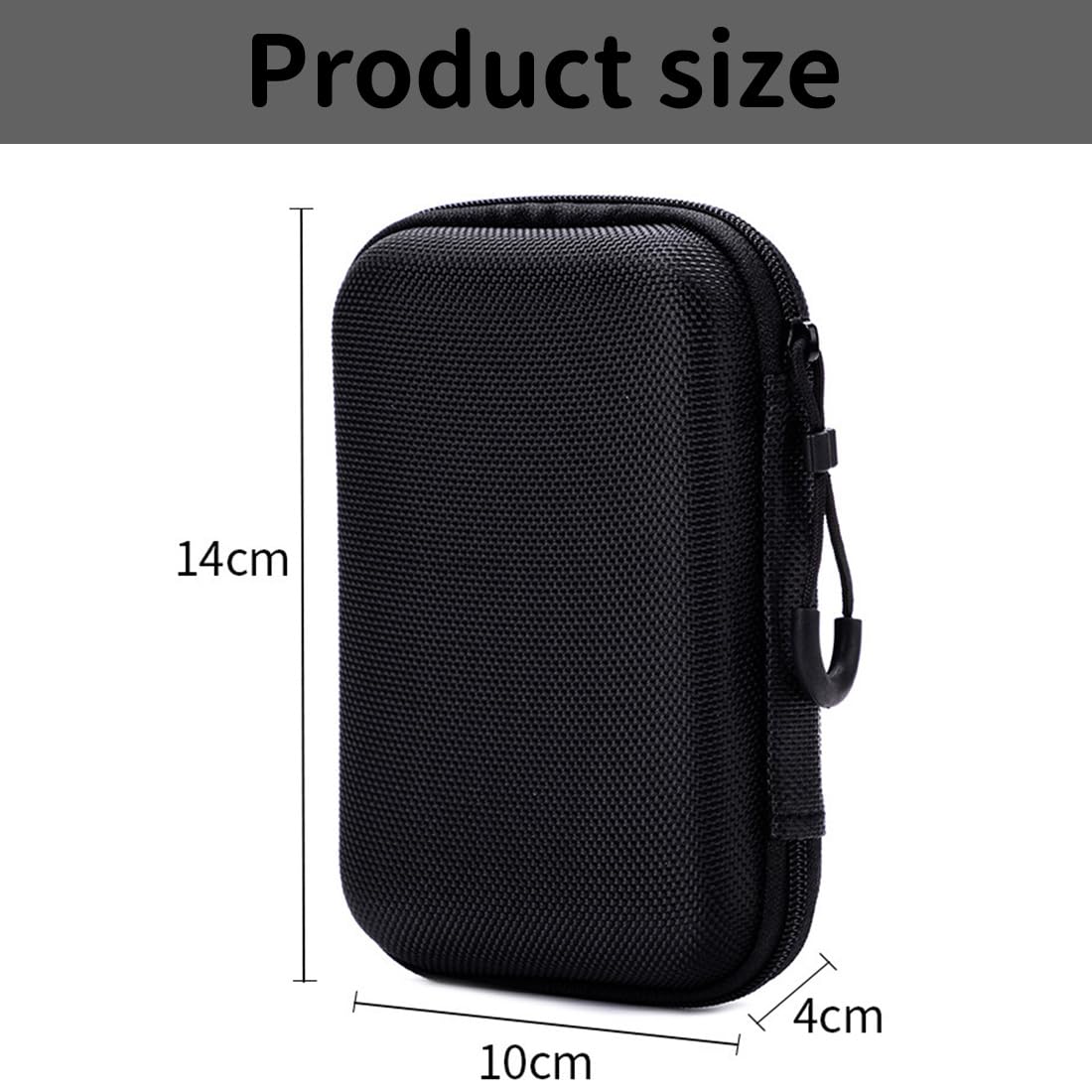 JEYORZY 1 pezzi Custodia per Hard Disk Esterno 2.5'', Custodia hard disk esterno, Custodia rigida custodie, Memoria Esterna Portatile Disco Esterna Protettiva Borsa Antiurto Rigida Cover Case, nero