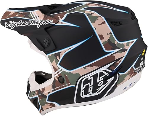 Miniatura 2 de Troy Lee Designs SE4 - Casco de motocross de medianoche de poliacrilito con MIPS - Casco de motocross de cara completa para motocicleta todoterreno,