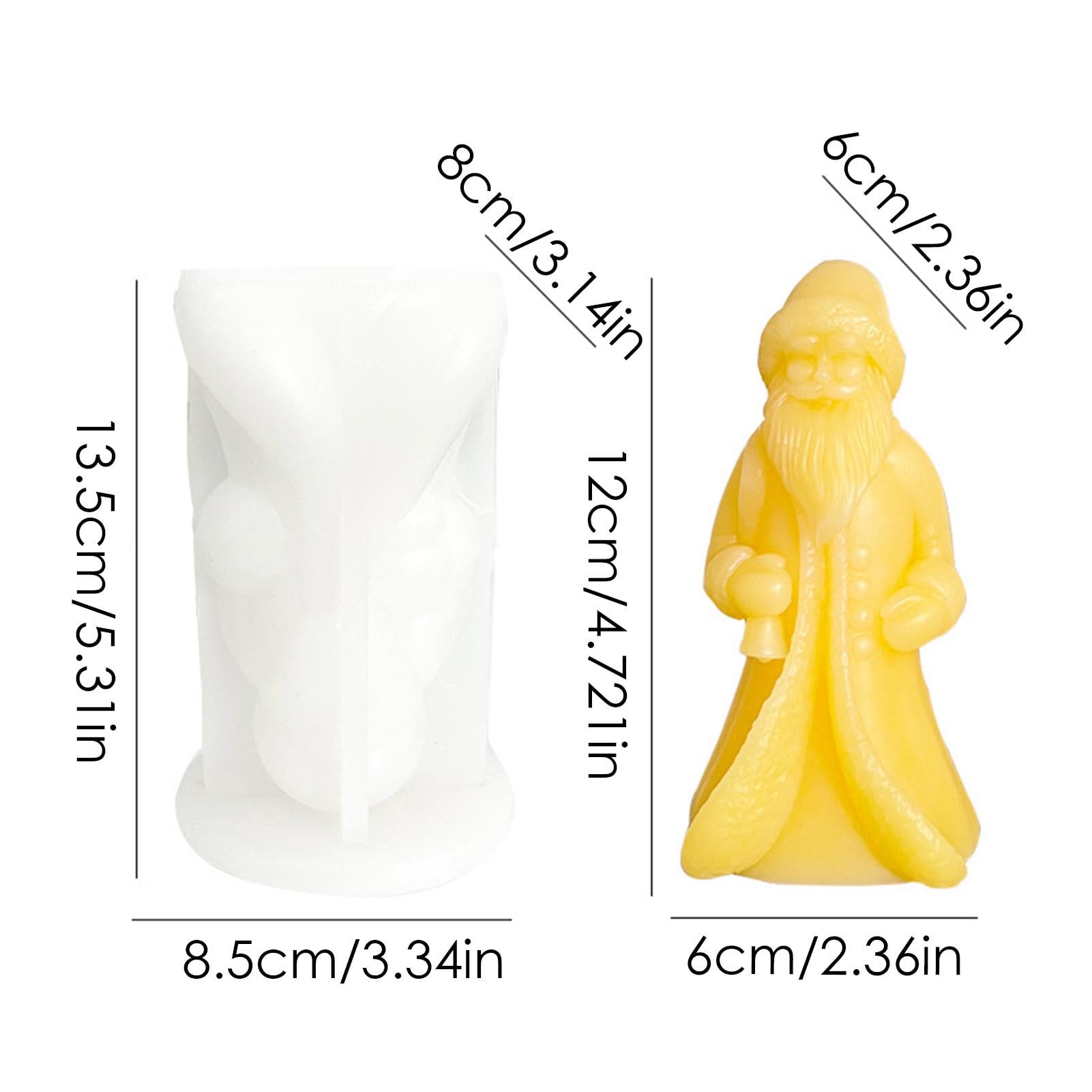 Moule En Silicone Père Noël 3D – Pour Résine, Savon, Bougie | Décoration Noël DIY, Artisanat, Cadeaux Faits Main