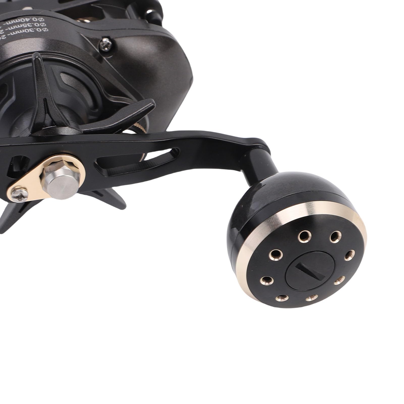 Baitcaster kołowrotek z 10 koralikami magnetycznymi i 12 ustawieniami hamulca, przekładnie ze stali nierdzewnej/mosiądzu, kołowrotek wędkarski ze stopu aluminium do