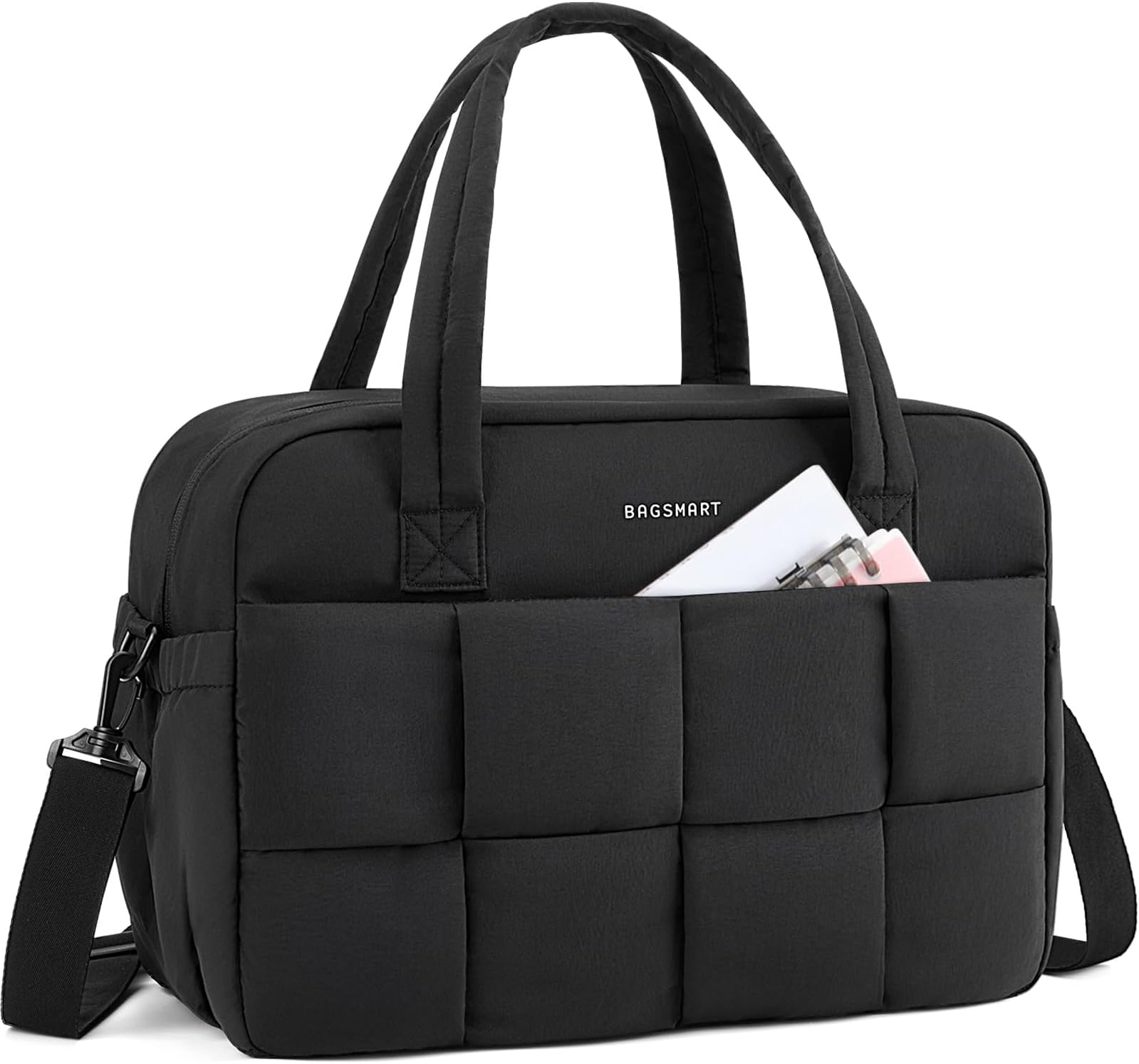 Gym Bag for Women, Personal Item Puffer Duffle Bag, Weekender Overnight Carry On Tote Handag for Travel