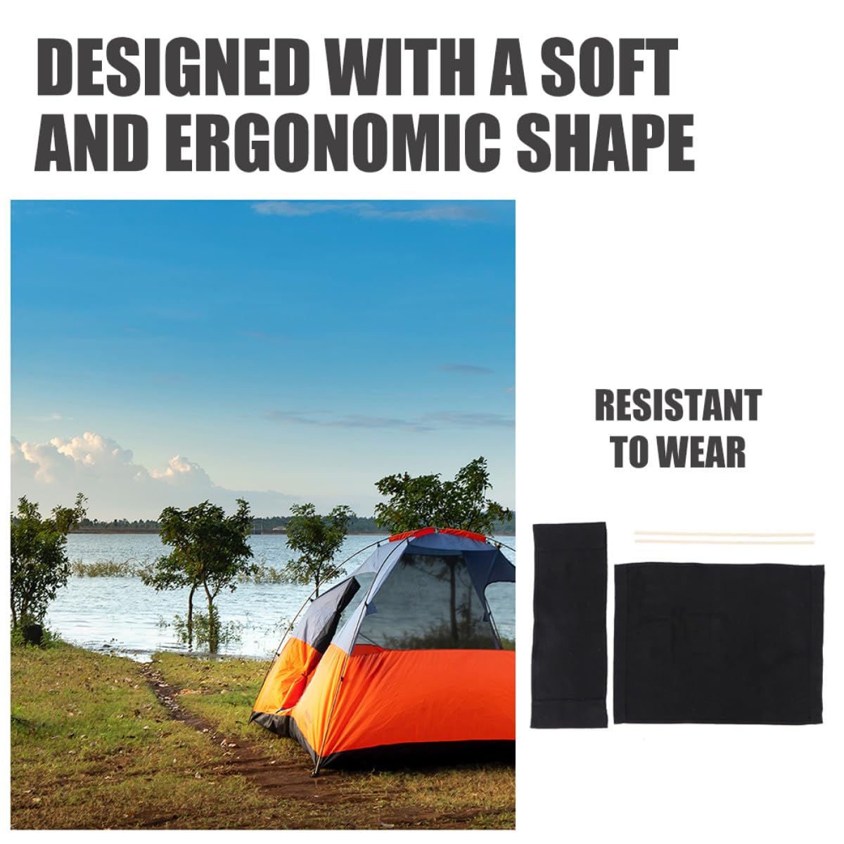 BETOOKY Fundas de Lona de Repuesto para Silla de Director Color Negro 2 Juegos Material Resistente para Silla Plegable y Sillón de Cine Kit de Reparación para Uso en Interiores y