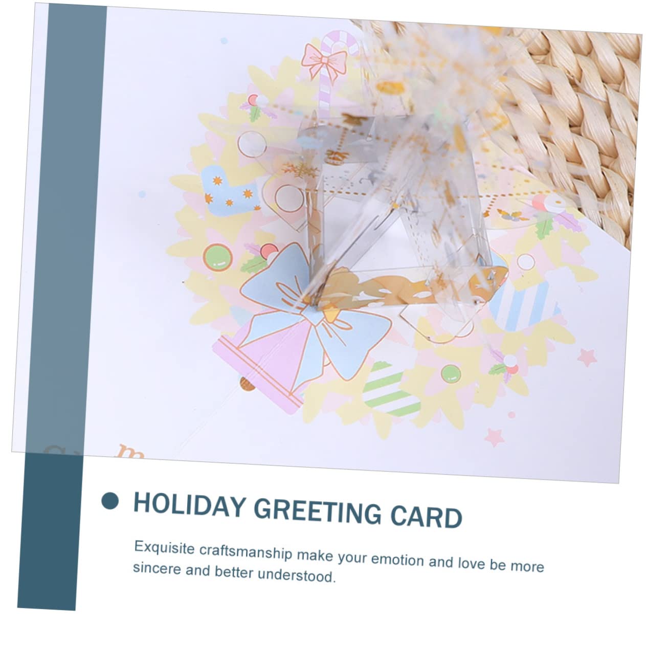 SHINEOFI 5piezas Tarjeta De Felicitación Navideña De Árbol De Navidad Diseño Para Festivo y Expresar y