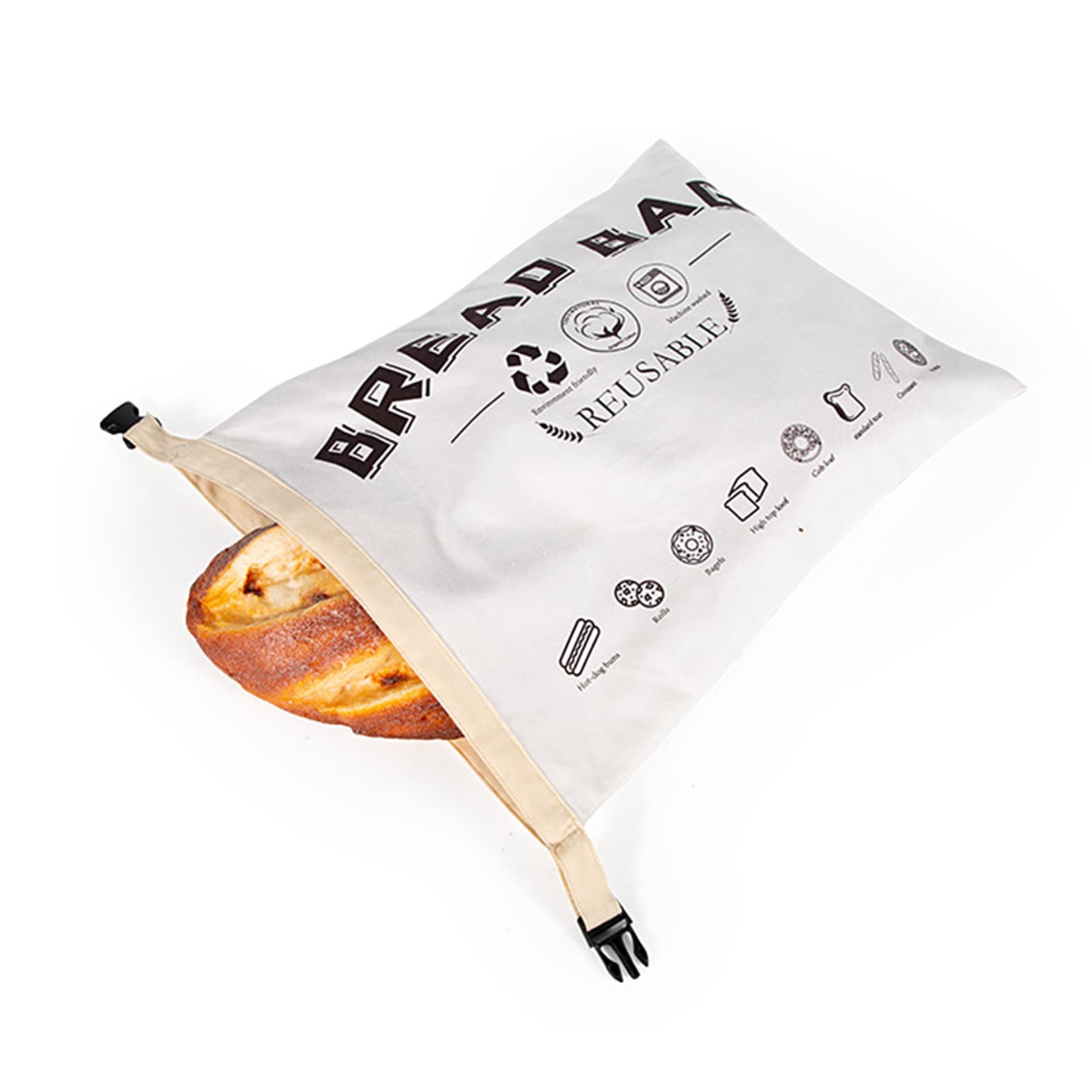 Portapane In Cotone 25x22,5 Cm - Sacchetto Riutilizzabile Per Pane E Prodotti Da Forno - Foto 12