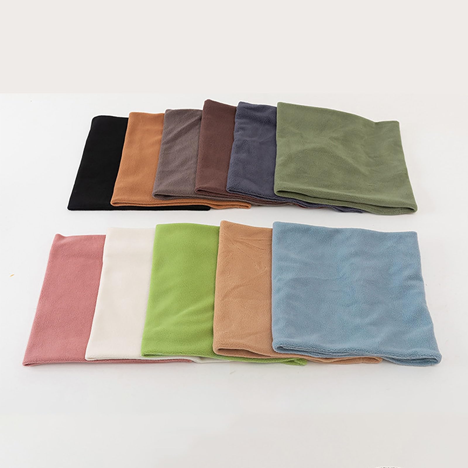 Écharpe Chaude pour Hommes et Femmes, Double Polaire décontractée, Polyvalente, Couleur Unie, pour l'extérieur, châle, Mouton, Automne et Hiver(Gray-One Size)