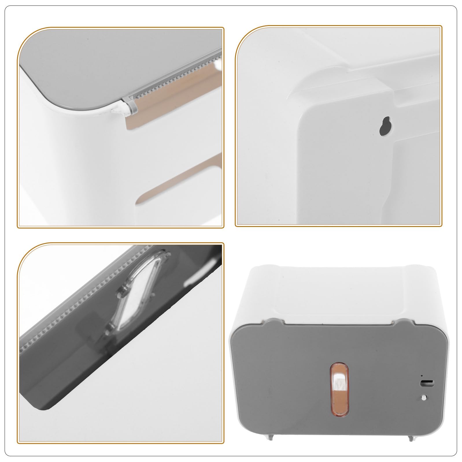 TOYANDONA Distributore Automatico di Asciugamani di Carta con Sensore Touchless in Abs e Metallo, Moderno ed Elegante, per Bagno e Toilette, Capacità per Pezzi