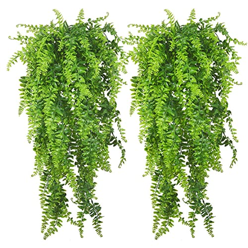 BabioKa 2 Plantas Artificiales Decorativas Planta Colgante Jardin Vertical Hogar Decoración Pared...