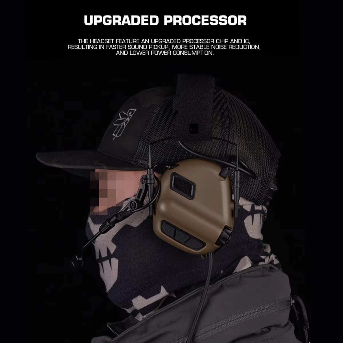 Cuffie Comunicazione Con Riduzione Del Rumore Pick-up Tattico Cuffie Protezione Acustica Tiro Accessori Regolabili Per Casco Softair