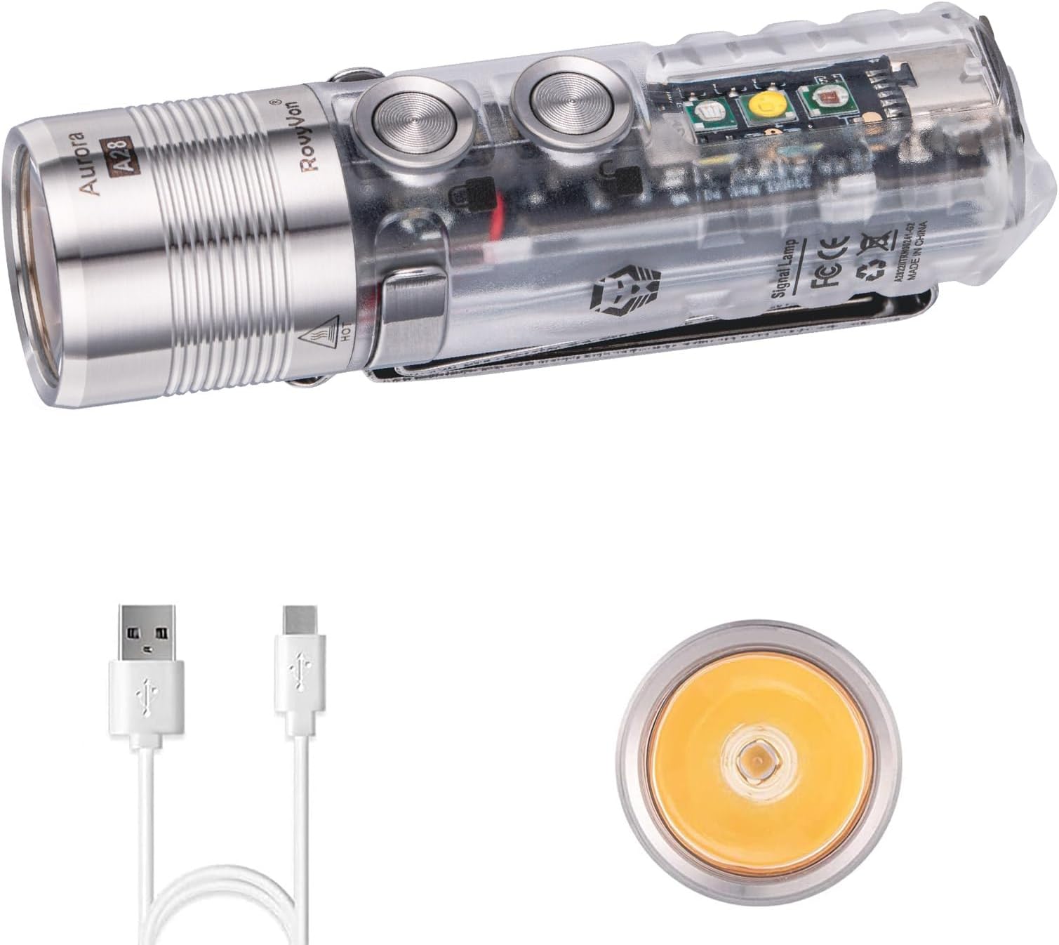 - Aurora A28 G2 EDC Flashlight 90+ High CRI, 600 Lumens Pocket Flashlights USB-C Rechargeable with Magnetic Clip, 5000K Neutral White, 850mAh, IPX8,Ideal for Camping and Daily (365nm/Red/White)