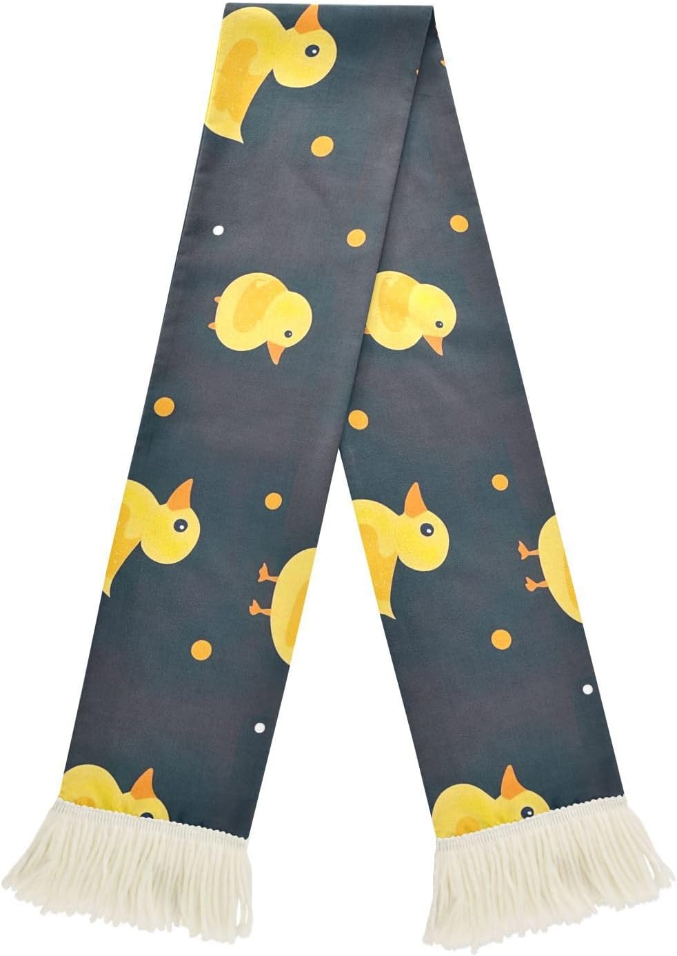 CHIFIGNO Polka Dot Duck Sports Fan Scarf, Soft Polyester Soccer Scarf, Quick Dry Cheer Wrap for Stadium Events