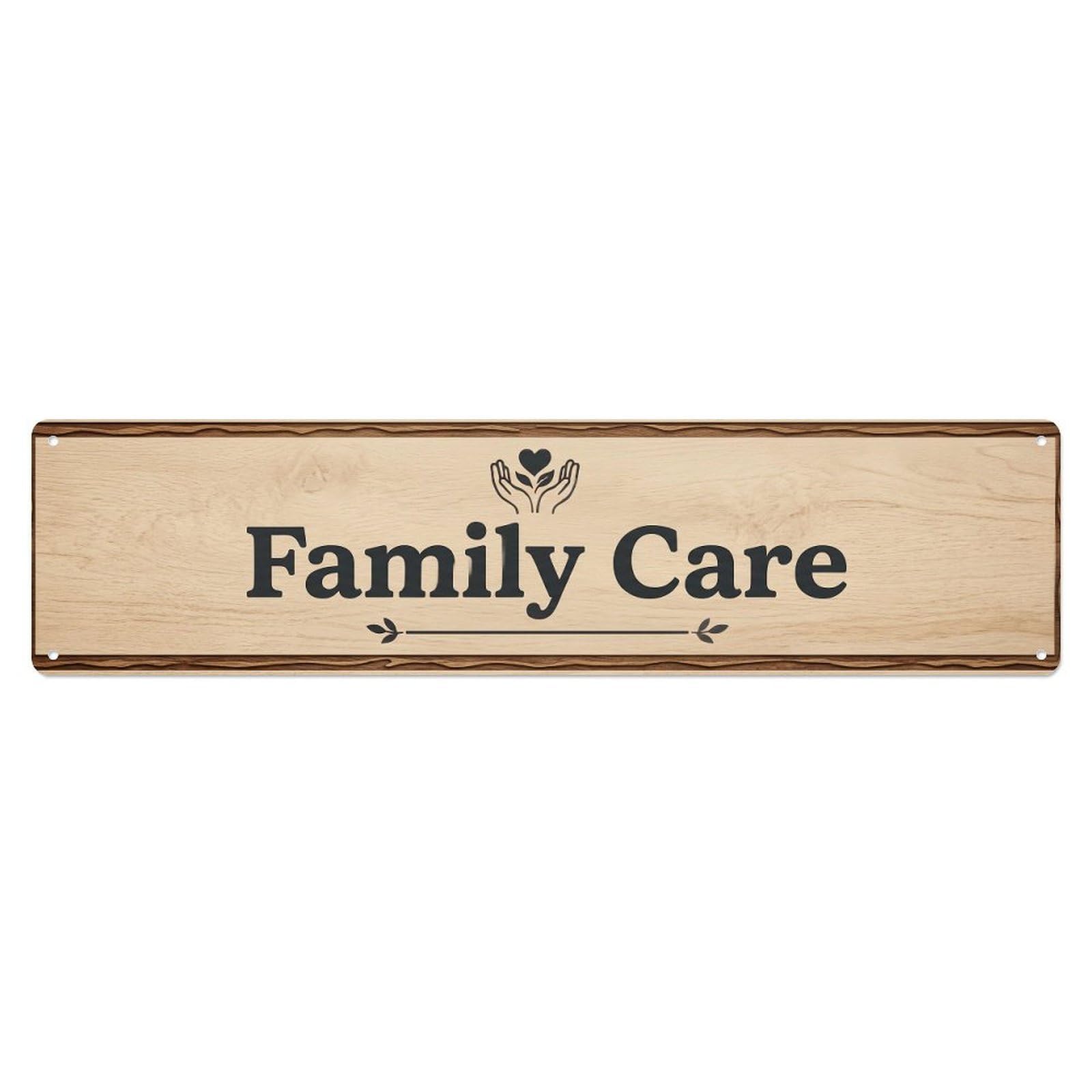 Family Care Loving Attention Metal Tin Sign