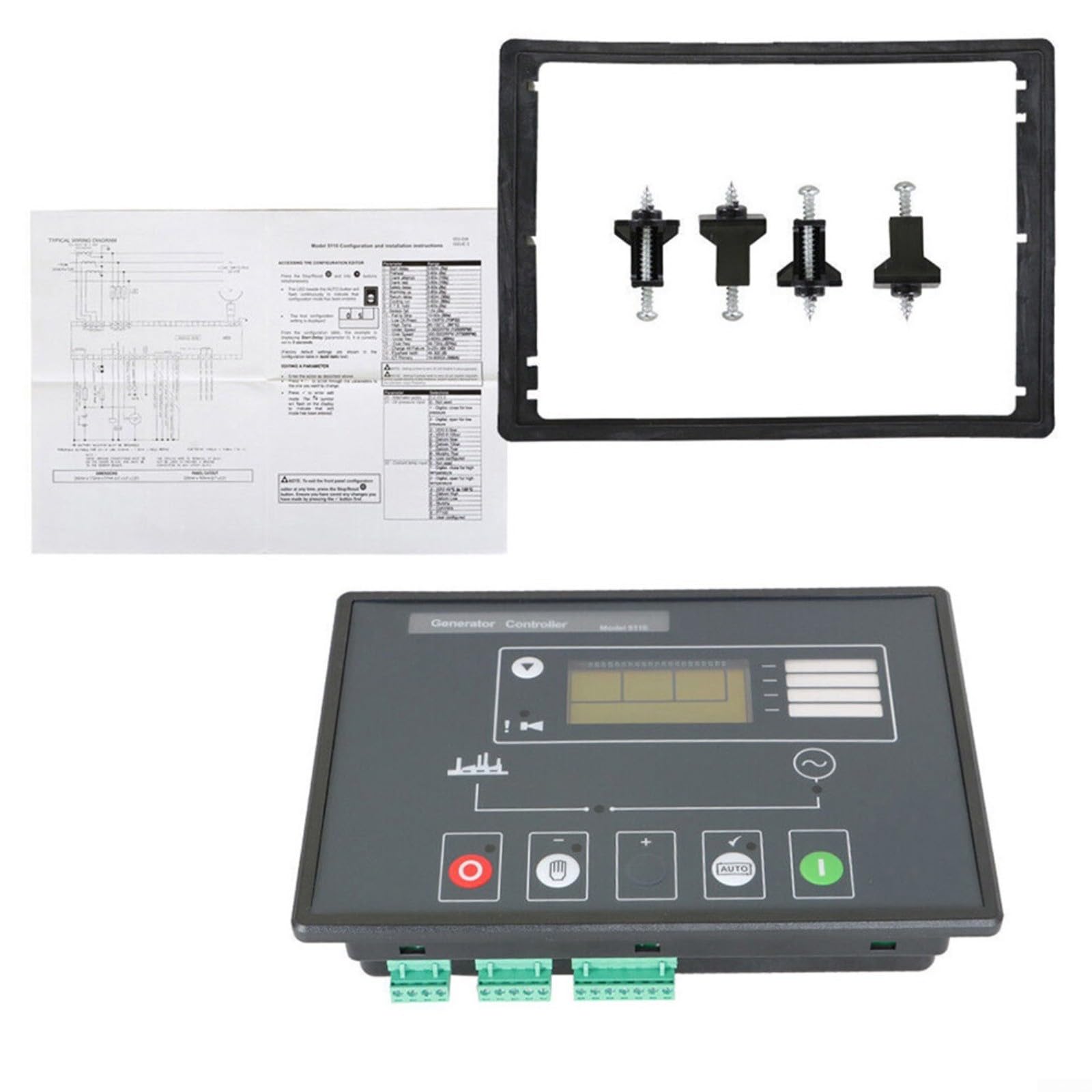 DSE5110 Modulo di Controllo Controller Elettronico con Display LCD, Start-Stop Motore Automatico per Motori d'Alto Mare Non Controllato Elettronicamente