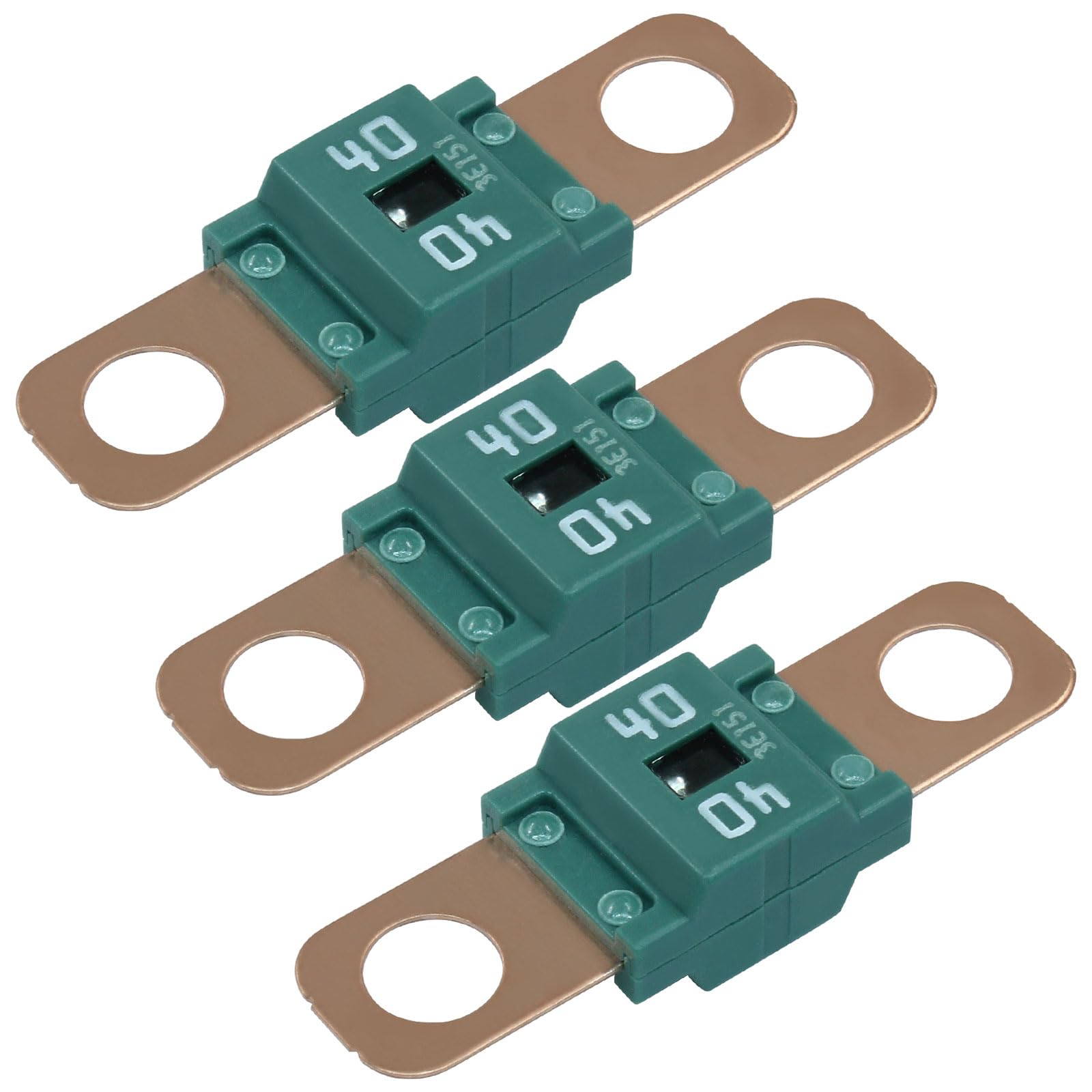 ISDVBUY 3-Pack High-Current Bolt-On Fuses, 40A Midi Automotive Fuses, Heavy-Duty Fuse Holders for Vehicles (Cars, Trucks, Construction Machinery,