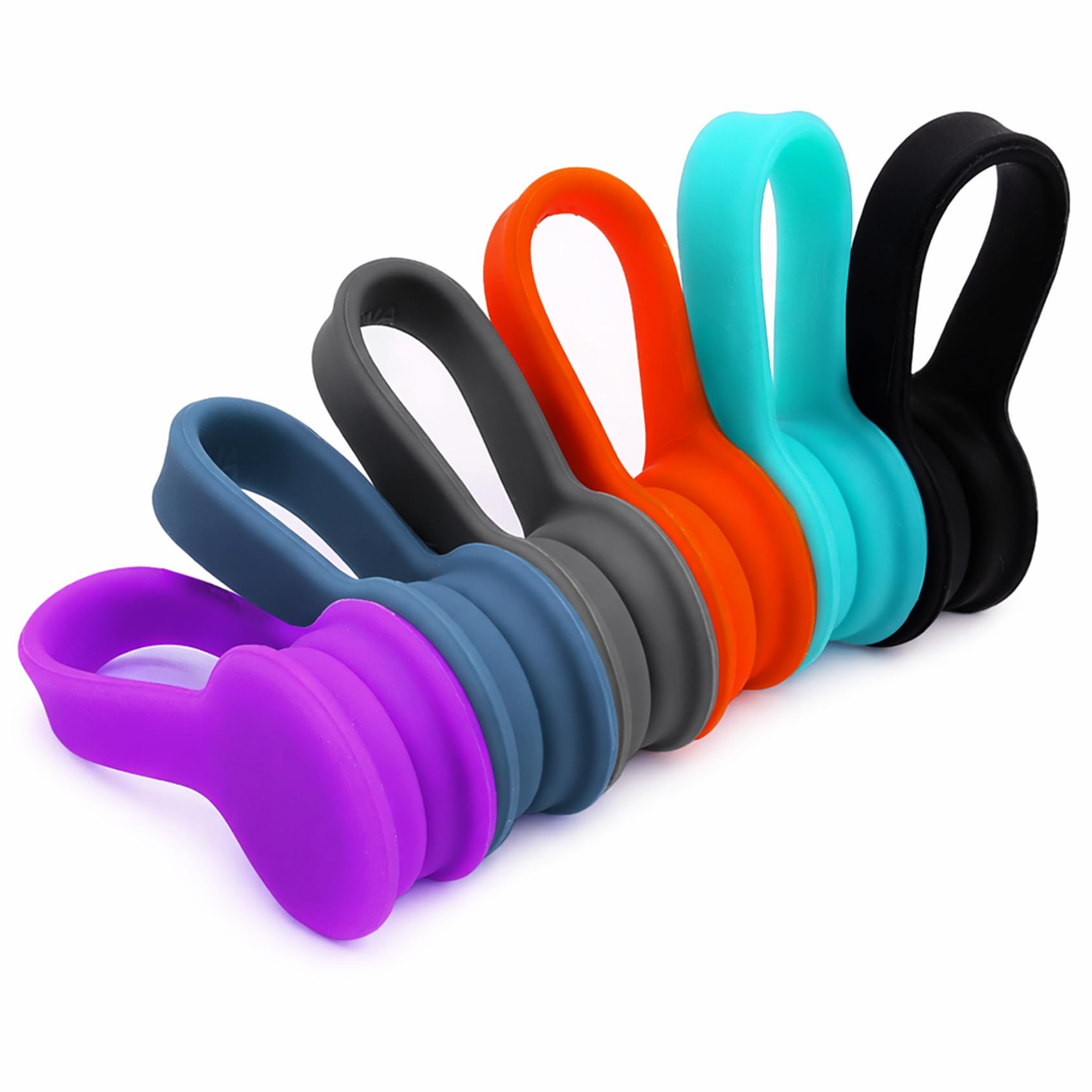 Organizador magnético de cables multicolores ideal para llevar auriculares y USB de viaje
