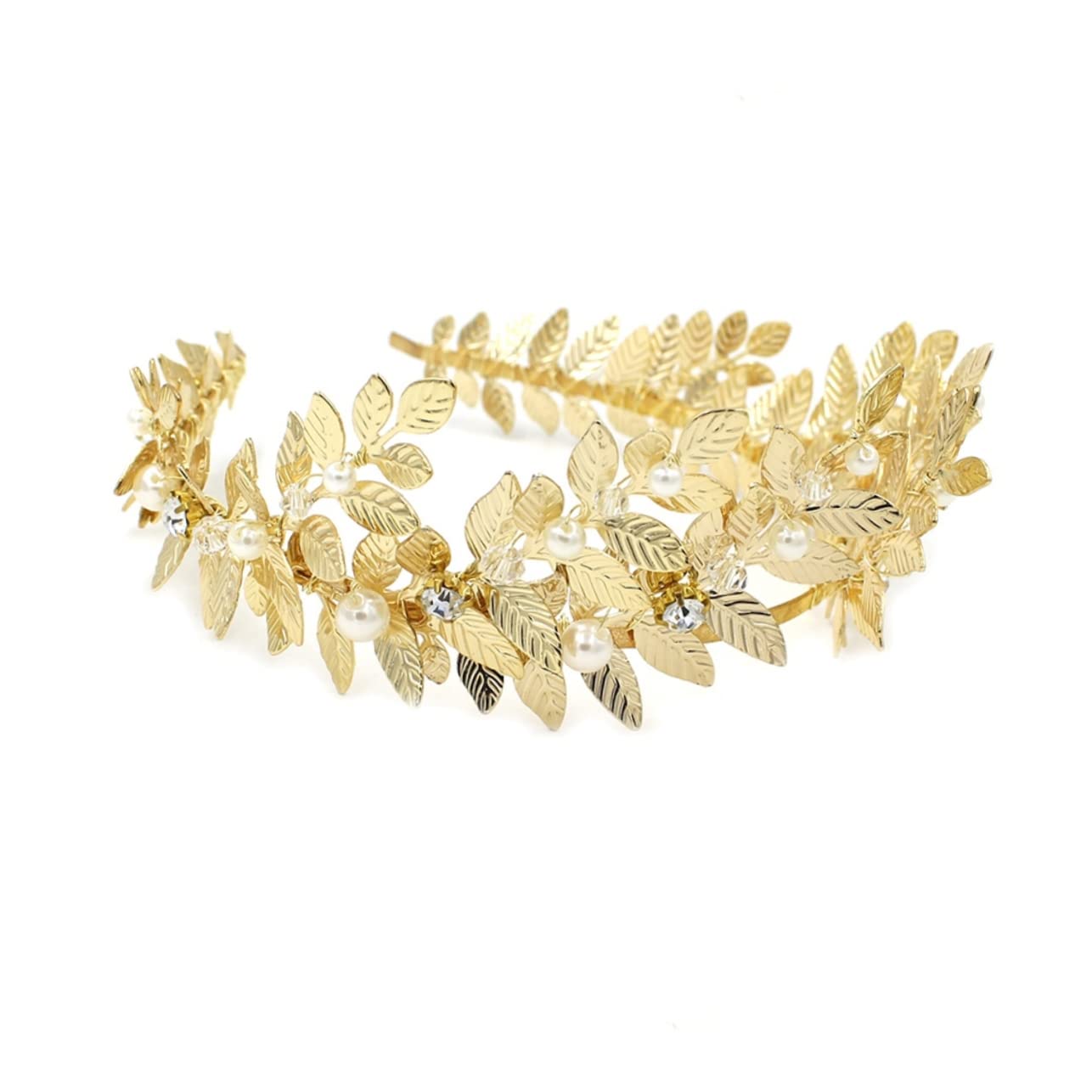 3 pz Fasce per Capelli da Donna Fascia per Capelli con Strass per Donna Fasce per Capelli con Perle Copricapo per Donna Copricapo in Oro Dea Fascia per Capelli Fai da Te