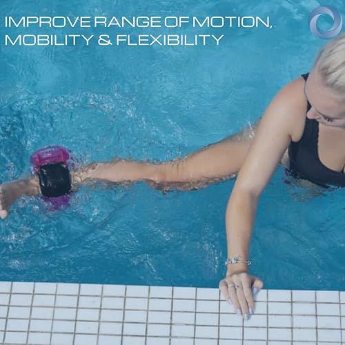 Miniatura 2 de AquaLogix Paquete de entrenamiento de pesas de agua para el cuerpo, juego de campanas acuáticas de policarbonato para la parte superior del cuerpo y