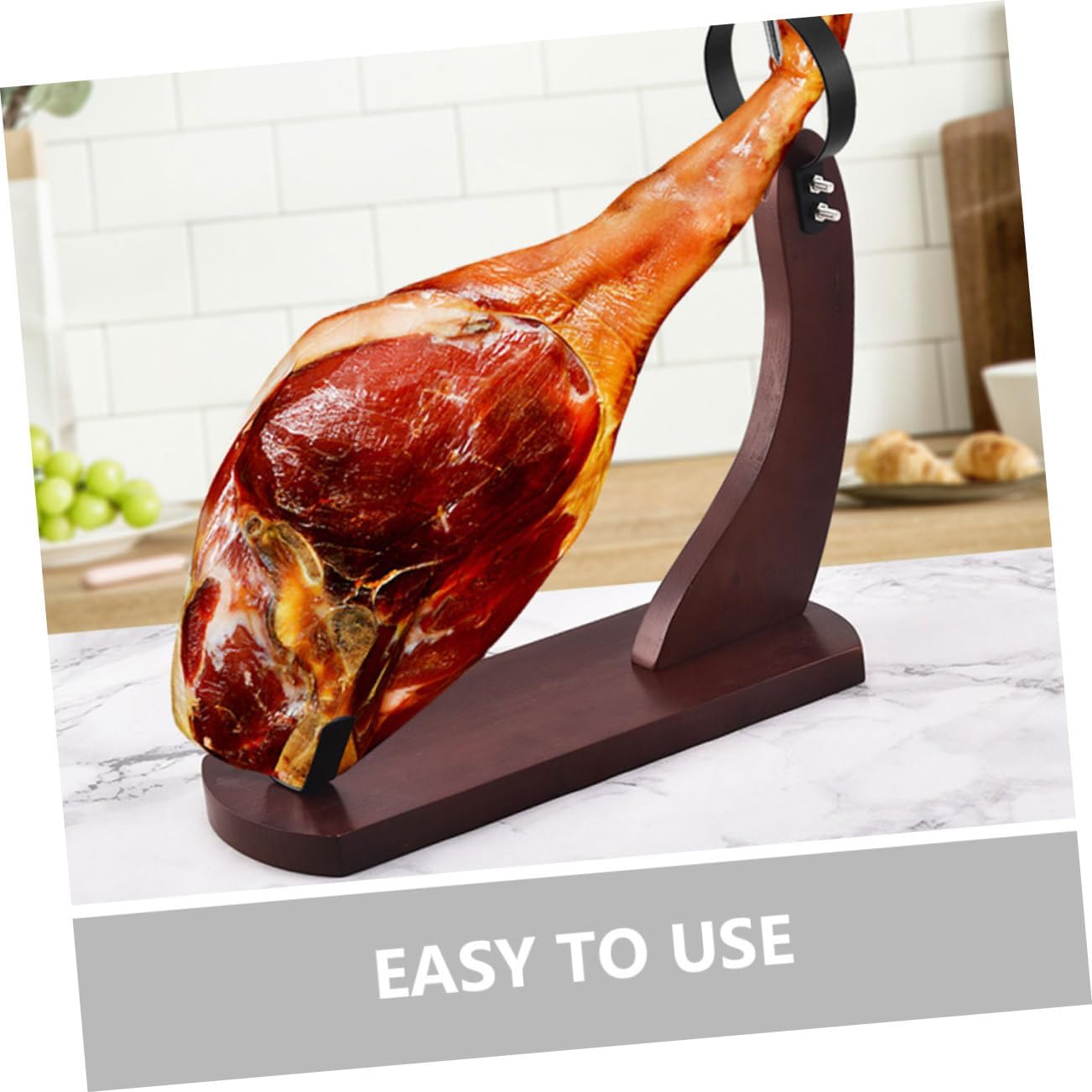 Mobestech Spanish Ham Stand Ham Holder for Convenient Slicing and Display Aesthetic Minimalist Design for Cured Meats Kitchen Accessory
