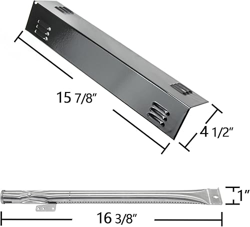 Miniatura 2 de Hongso 15 placas de calor de parrilla de 78 pulgadas y quemadores de tubería de 16 38 pulgadas para modelos de parrilla Dyna-Glo DGB730SNB,