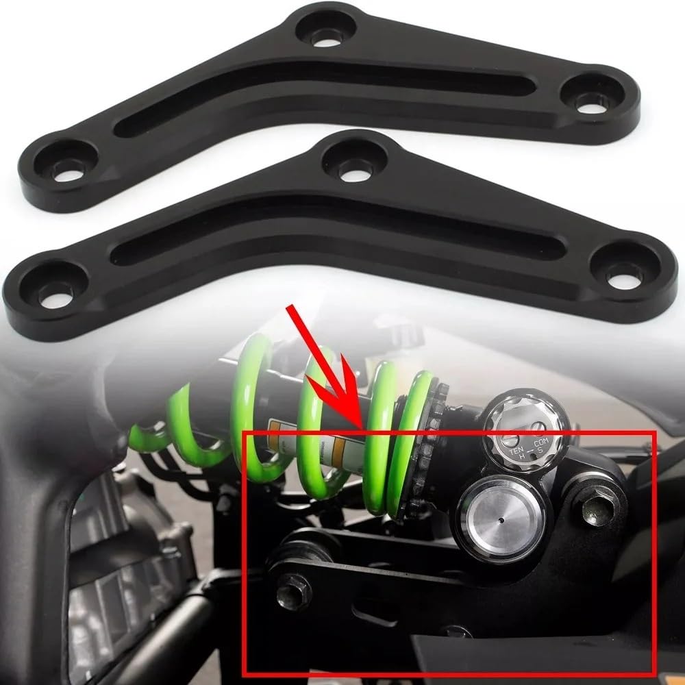 Amortiguador de suspensión trasera para motocicleta de 25mm, Kit de enlaces de descenso para asiento del cuerpo, compatible con Ninja ZX4R ZX4RR 2023-2024 Enlaces de descenso Bieletas Descenso Trasero