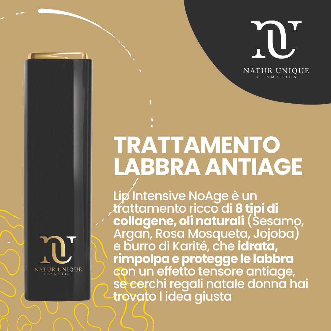 Kiss Collection Natur Unique | Cofanetto con Lip Balm Antiage e Scrub Labbra Idratante | Burrocacao con Acido Ialuronico e Collagene per Cura e Bellezza Completa | Balsamo Labbra Idratante | Natale 25