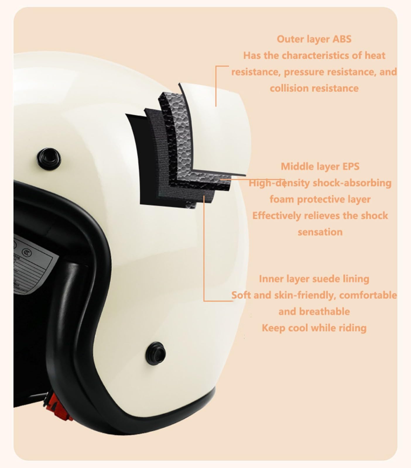 Casques Jet Demi, Casque Moto Vintage, Casques Bols Homologué ECE/Dot Casque Mobylette Ouvert Demi Casque Homme Femme Casque Jet pour Cruiser Hélicoptère Scooter