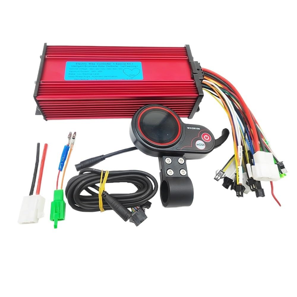Centralina Monopattino Elettrico Regolatore del motorino della bici elettrica 36V 48V 60V 1200W 1500W 2000W con l'acceleratore pollice display LCD(36V-64V 34A-40A kit)