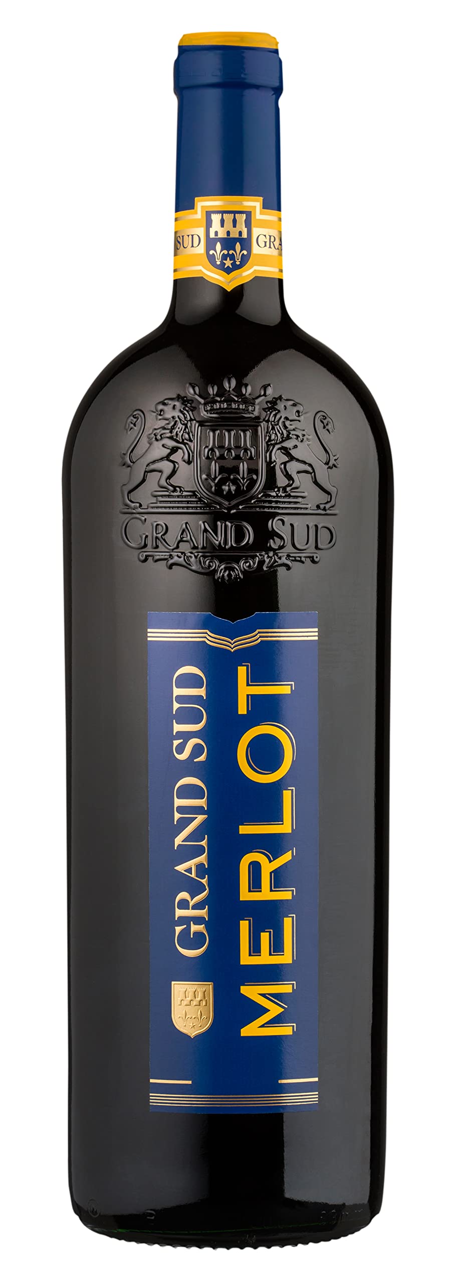 Grand Sud - Merlot - Vin rouge sec de cépage, Pays d'Oc (6 x 1 L)