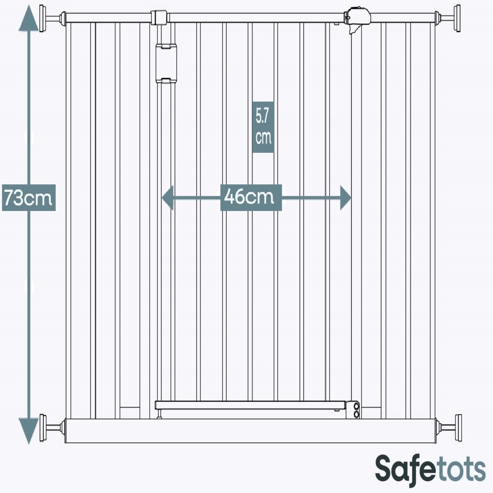 Cancelletto Per Cani Bettacare Extra Largo 122-128cm - Bianco, A Pressione Per Corridoi - Foto 9