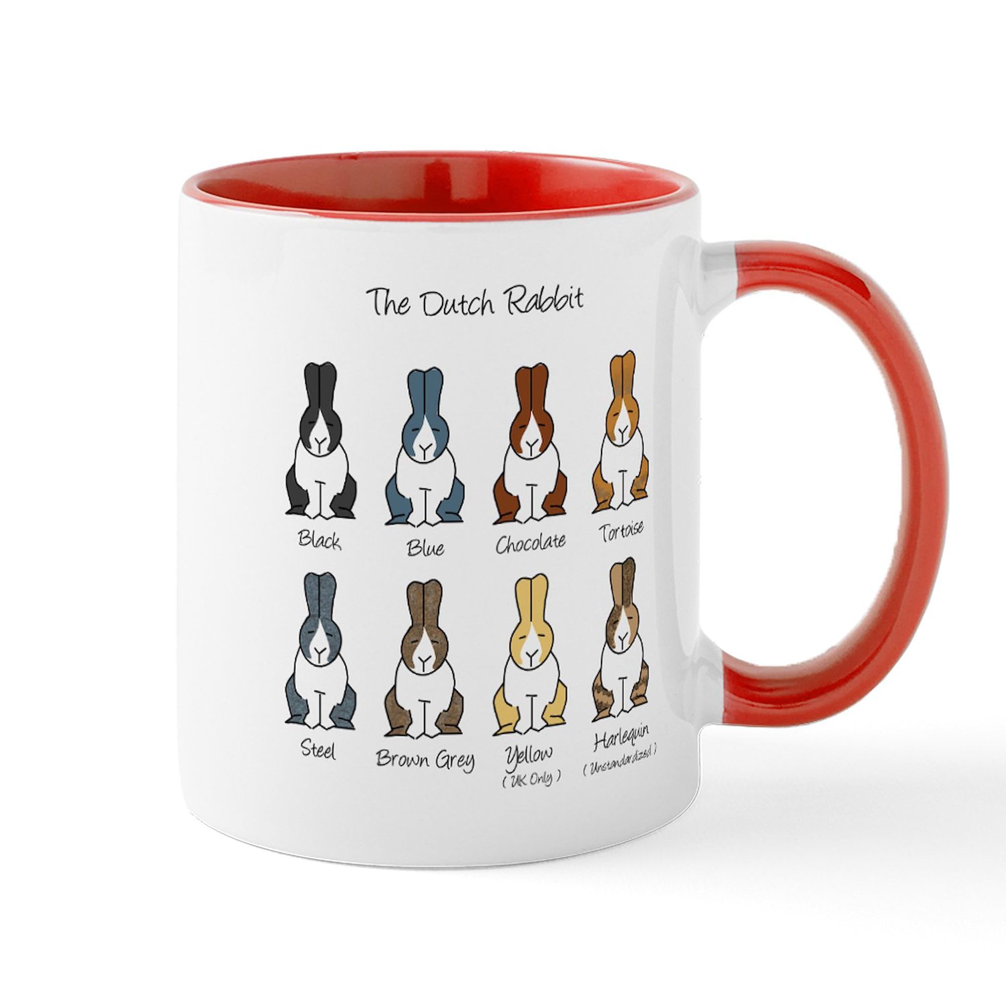 Tasse Humoristique OM3 'I Know How The Rabbit Runs' - 325 Ml - Céramique Rouge - Impression Recto-verso - Lave-vaisselle Et Micro-ondes