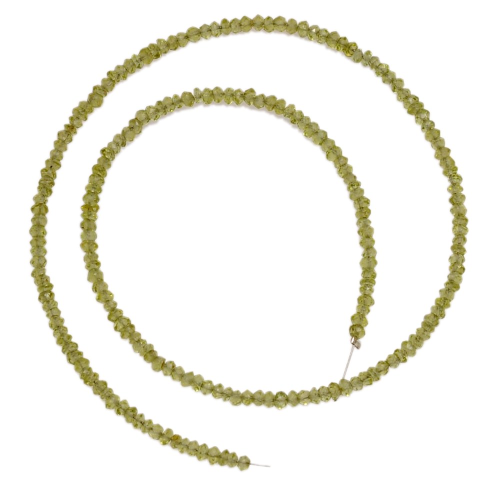 gehna 3 MM Peridot Gemstone Round Faceted Bead String NS1289-picture-23