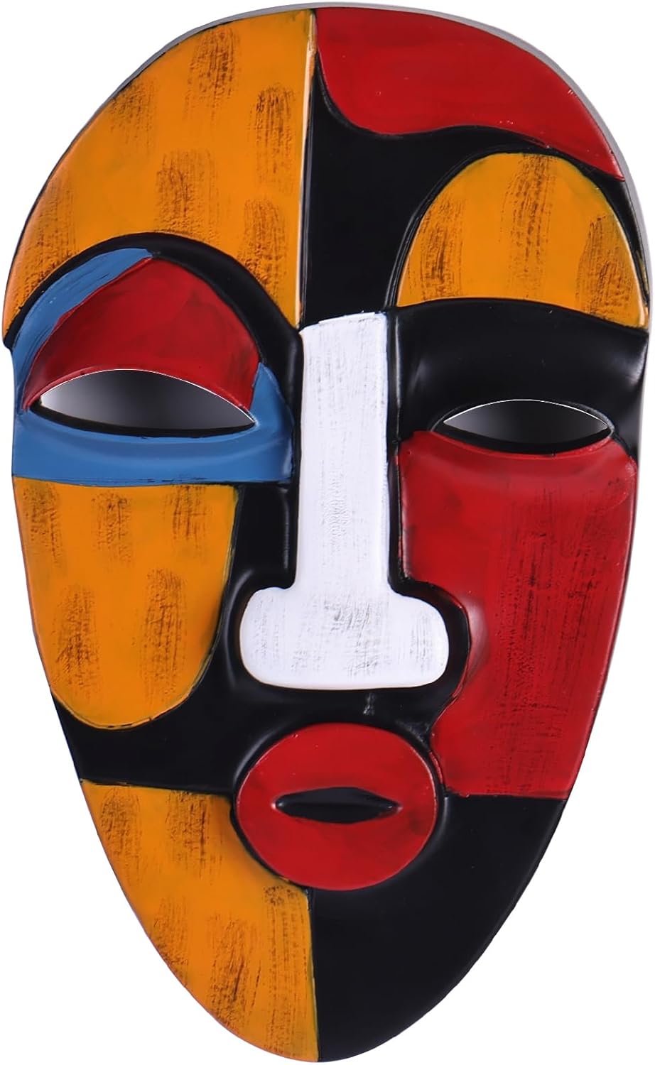 QIANLING African Masks Wall Decor, Resin Abstract African Mask, African Masks Wall Decor for Home Decor Modern, African Tribal Art Wall Decor,Wall Hanging Masks for Living Room, Office, Bedroom